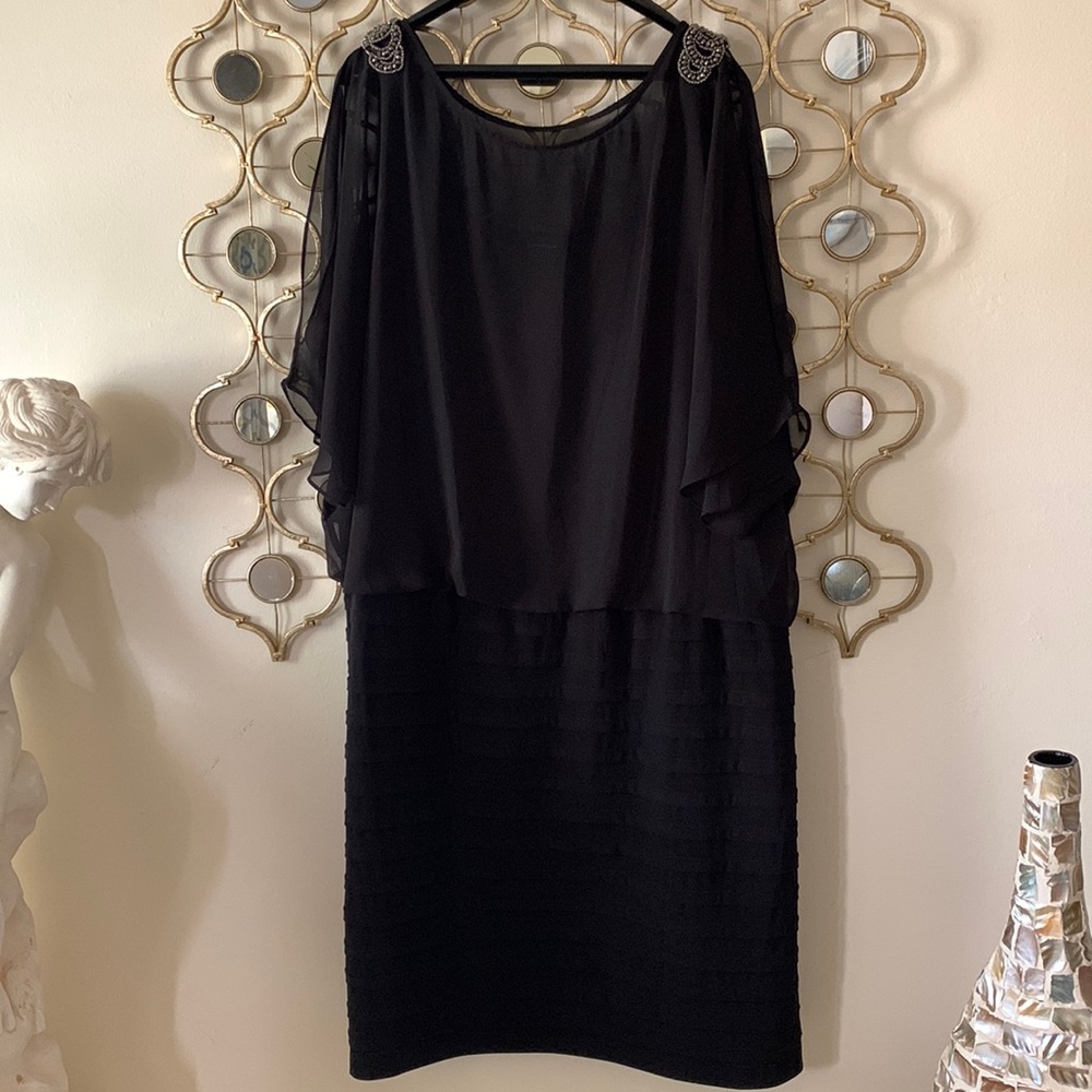 Black formal cocktail dress